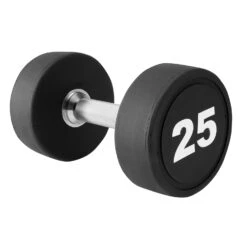 Weider 25-lb. Round Head Rubber Dipped Dumbbell